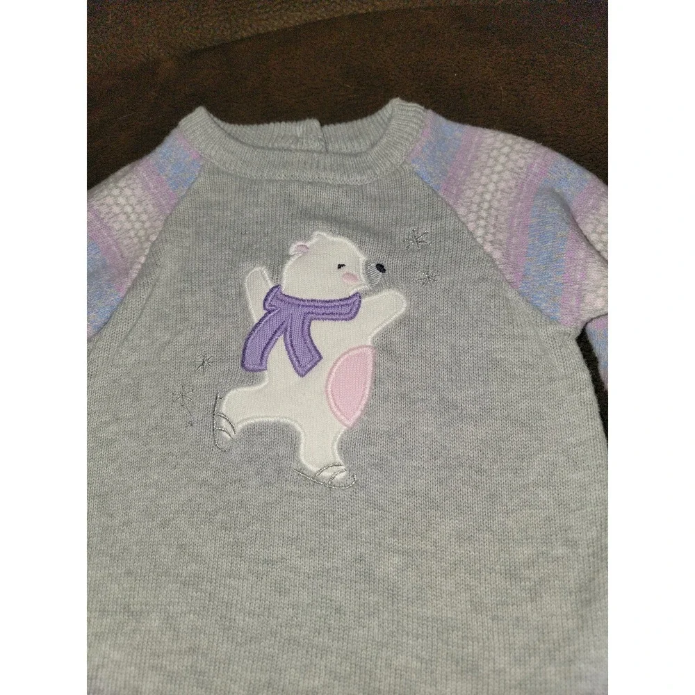 Gymboree layette line cubs and hugs bear sweater dress‎ size 12 18 months